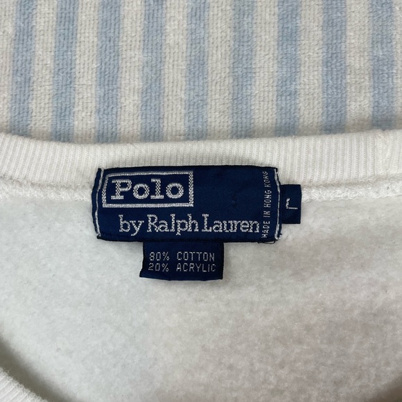 Vintage Polo By Ralph Lauren multi color cuff Crewneck Sweatshirt - Picture 6 of 15